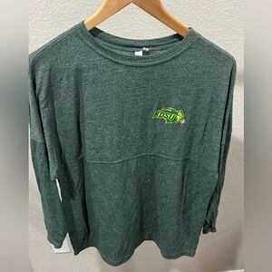 NDSU Chicka-D Campus Long Sleeve Tee Shirt Green Size S Women